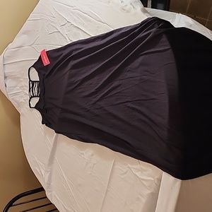 Long black summer dress.